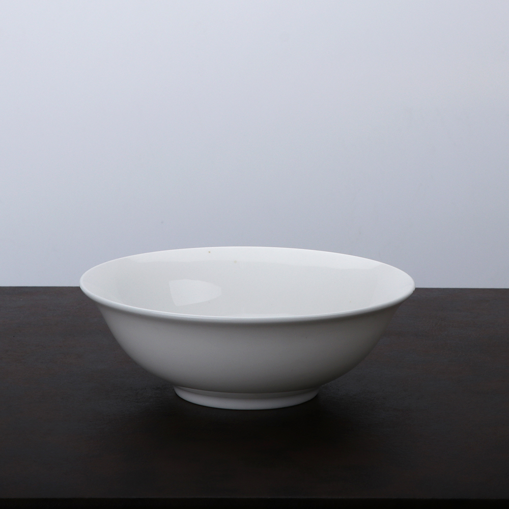 6英寸玉海碗纯白贝瓷直径15cm