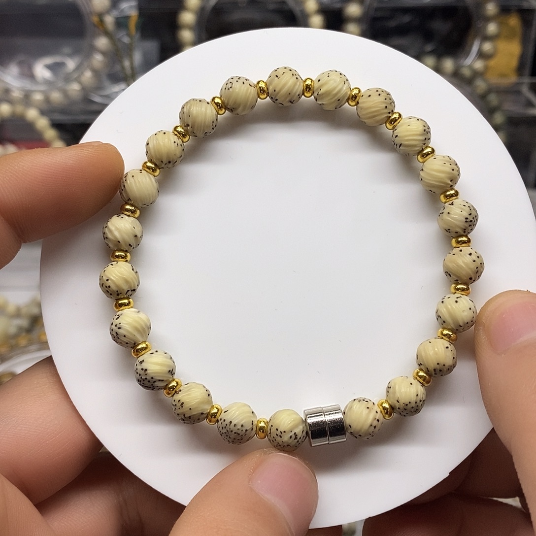 星月菩提吊坠雕刻河豚圆珠单圈