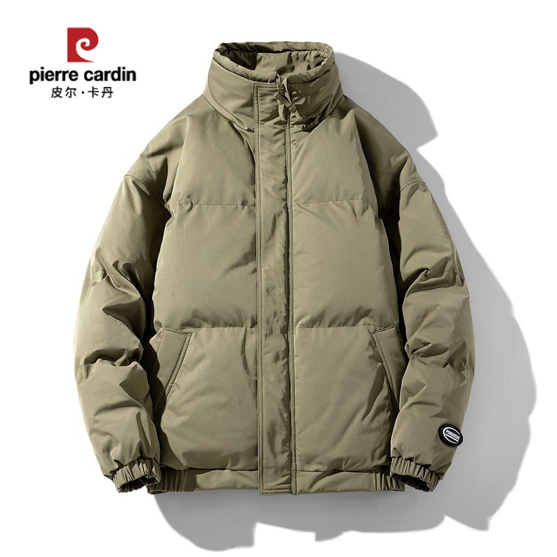 皮尔卡丹冬装上衣立领棉服男士新款宽松潮牌情侣加厚棉衣保暖男生