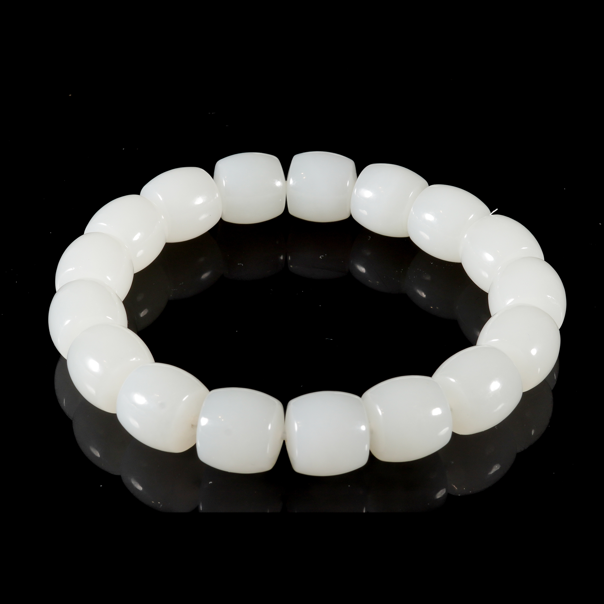 LOT.040羊脂白玉手串/X3290