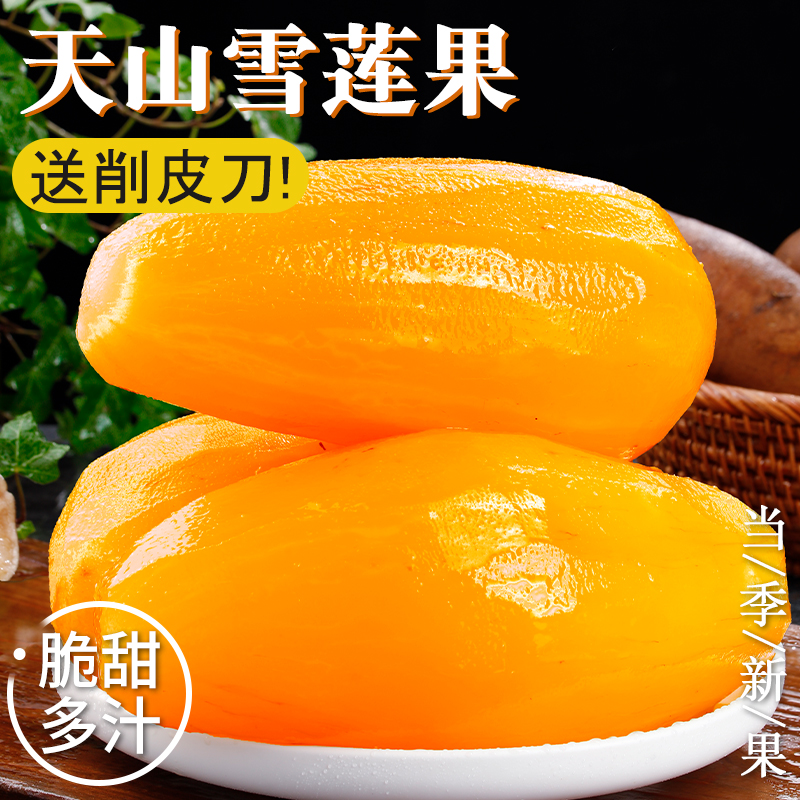 云南天山直发雪莲果9斤整箱应季新鲜水果现挖特级黄心脆多汁孕妇商品图