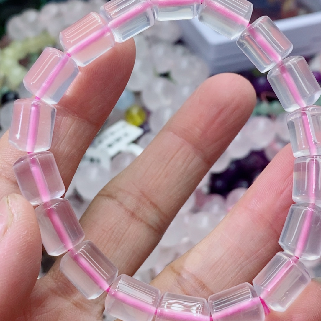 章***店银S800镀金镶嵌手链烟晶