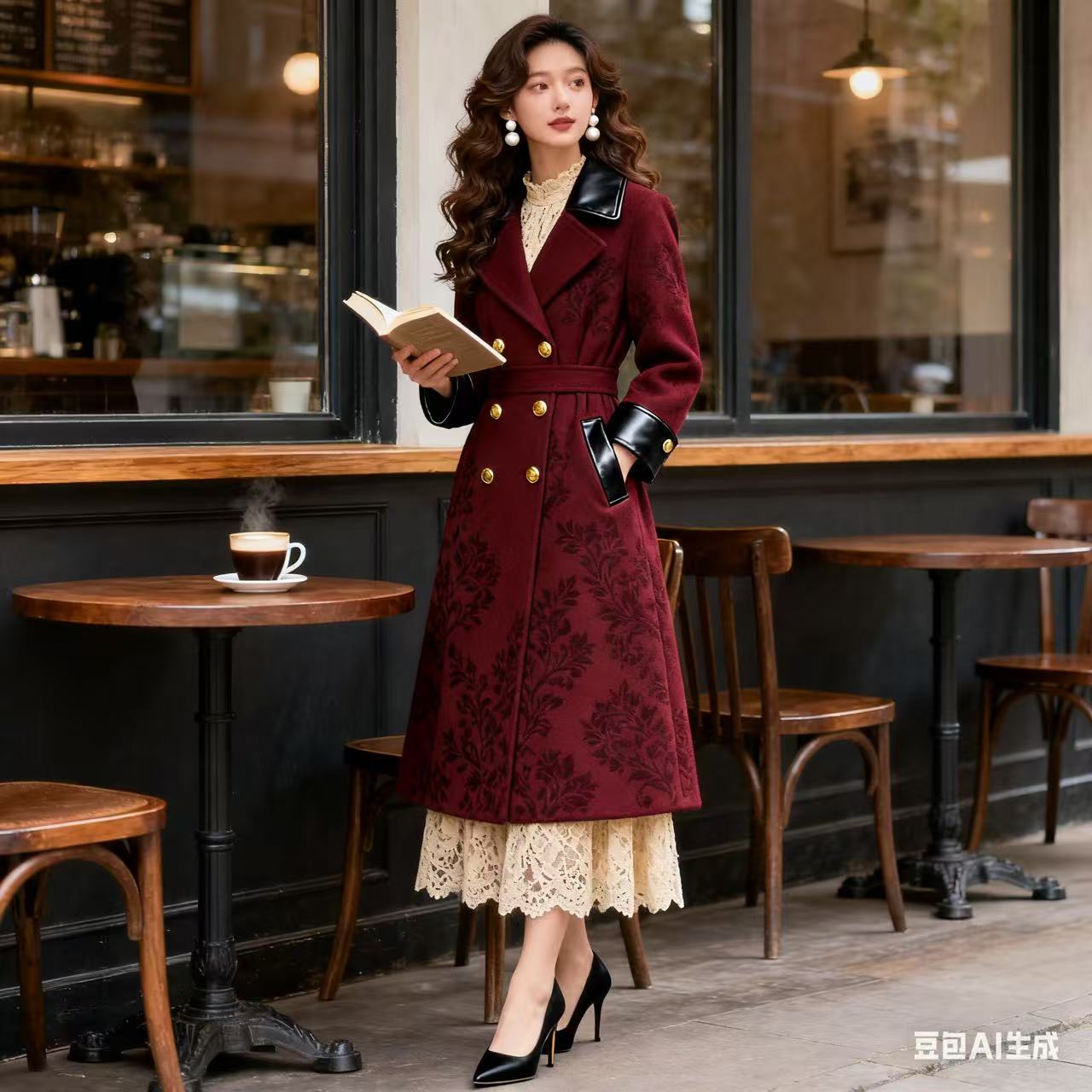 021-030【可可服饰】秋冬厚外套 颗粒绒 棉服 大衣 西装通勤