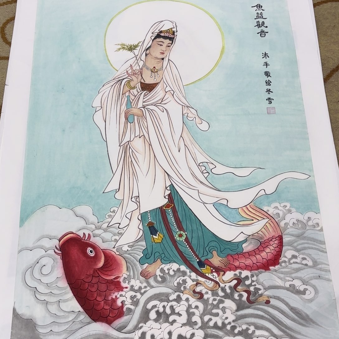 天***公国画马冬雪四尺人物艺