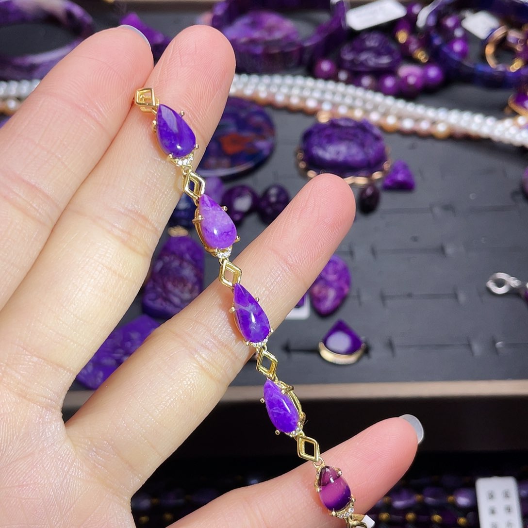 苏纪石（舒俱来）手链银S925镶嵌