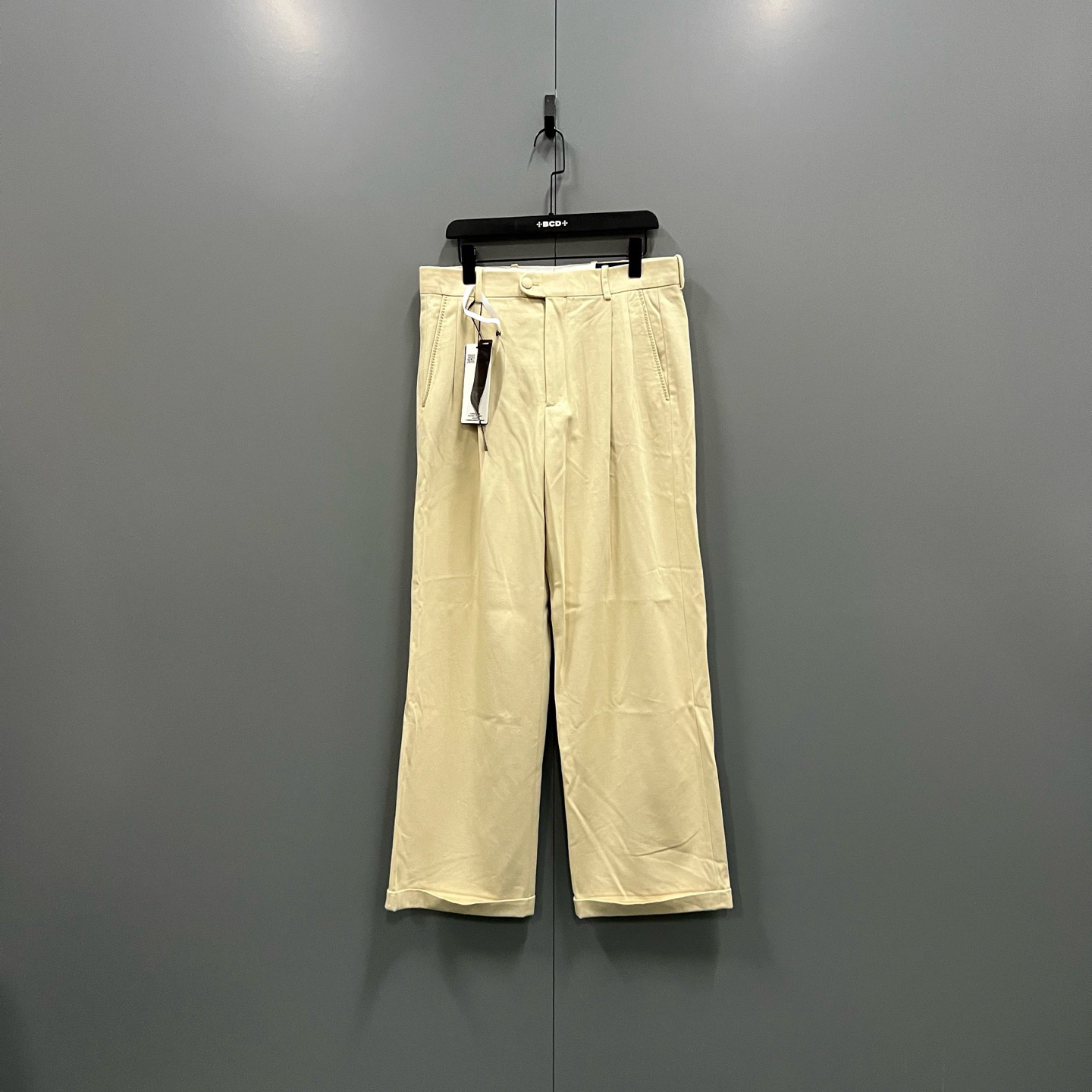 99新 LouisVuitton/路易威登 y12 米黄色直筒休闲裤 48码 020855