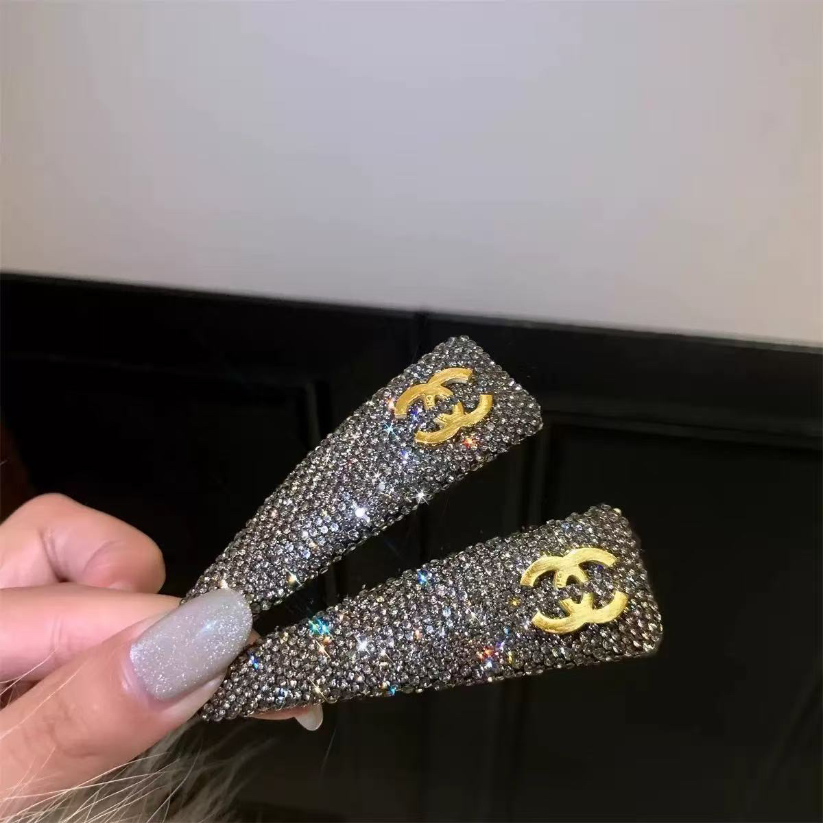 女时尚OL对夹男女通用一字夹发夹刘海夹超闪边夹复古