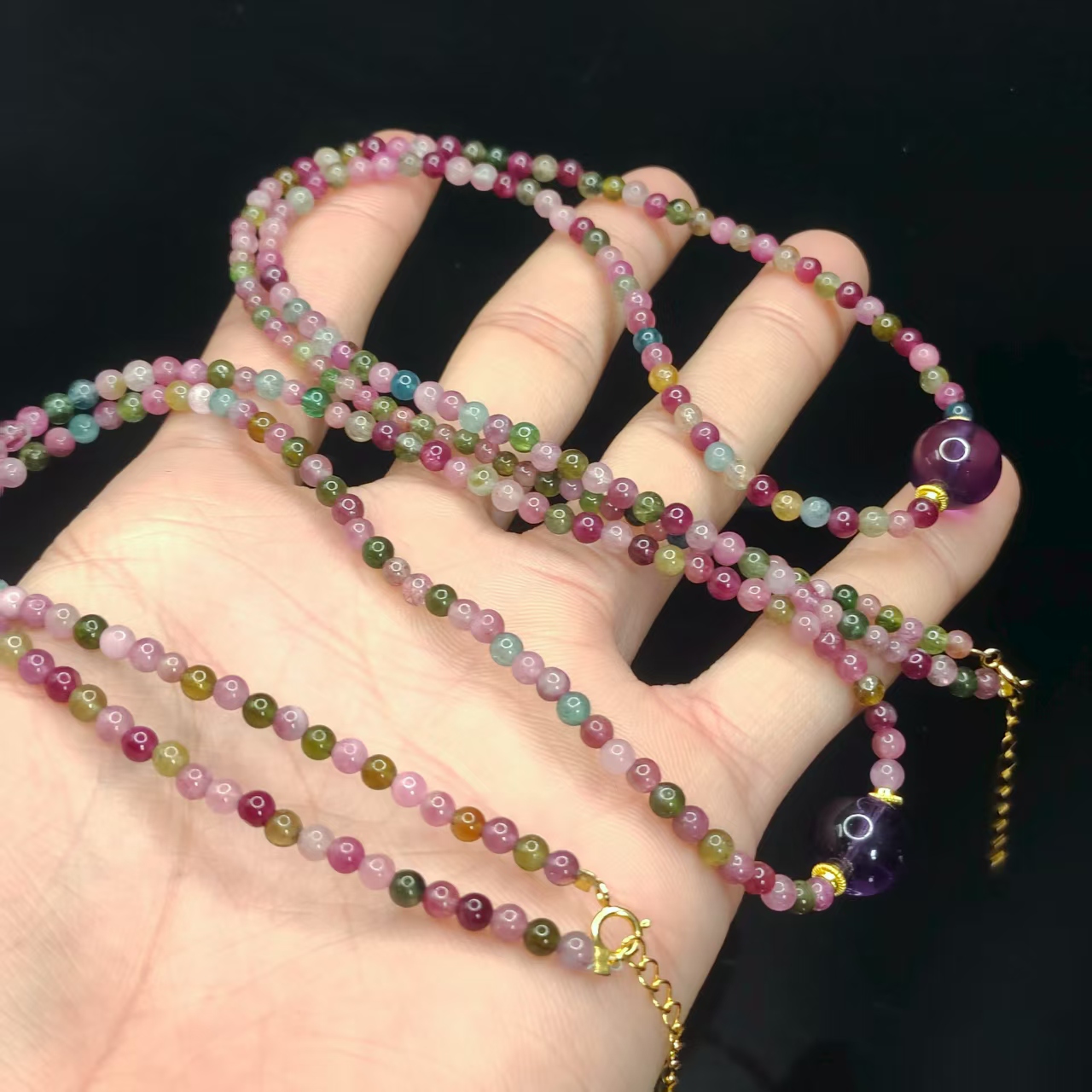 【龙龙严选】碧玺DIY女神链J40【多样性发其一】约3mm