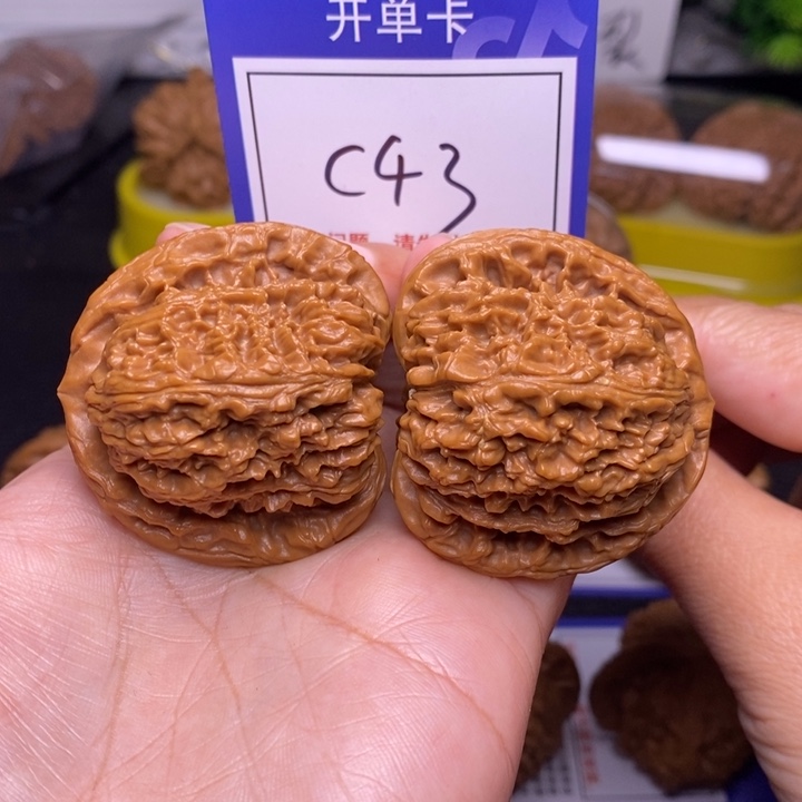 把件文玩核桃43三角疆c43