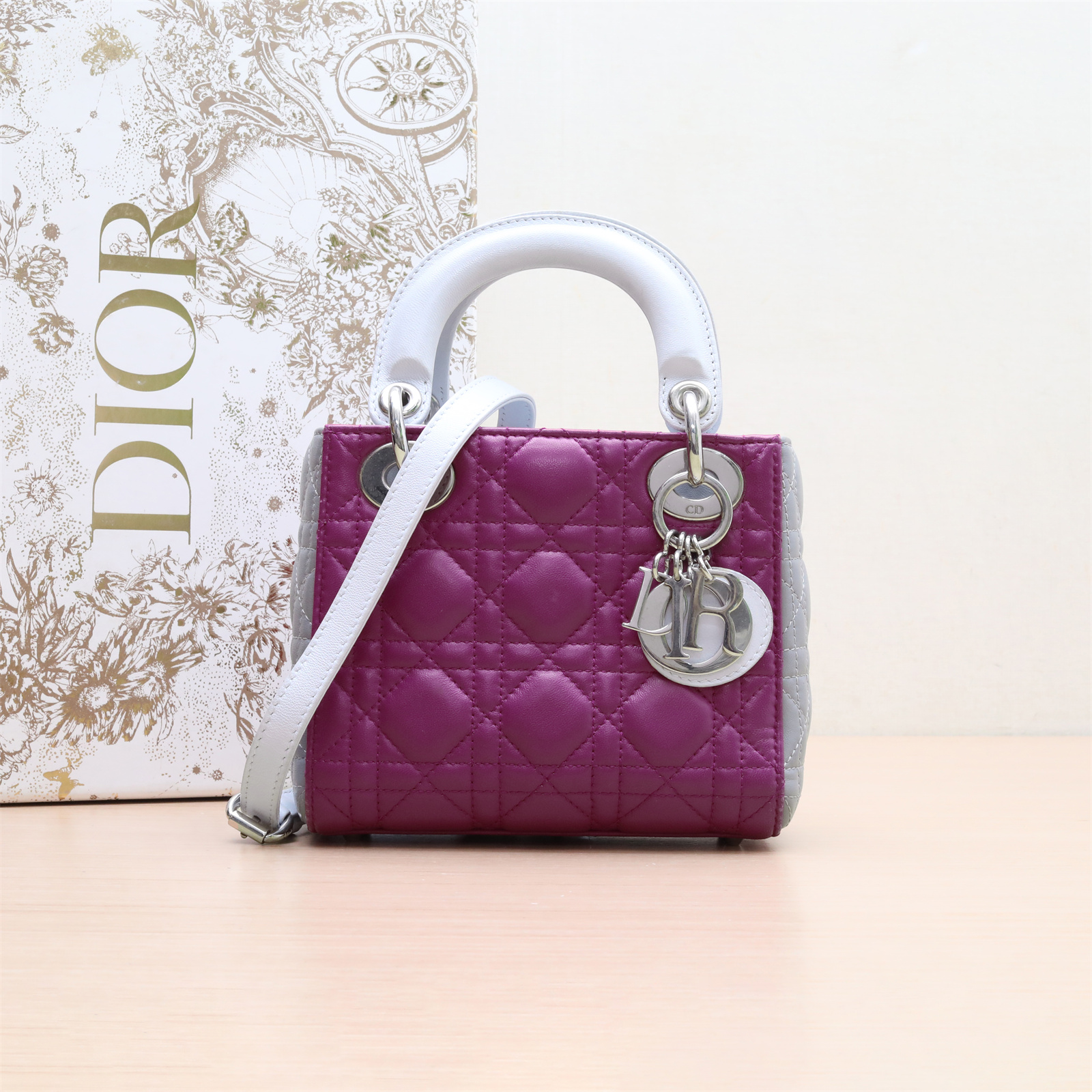 95新 DIOR/迪奥 戴妃包 三格 单肩包 P214663513