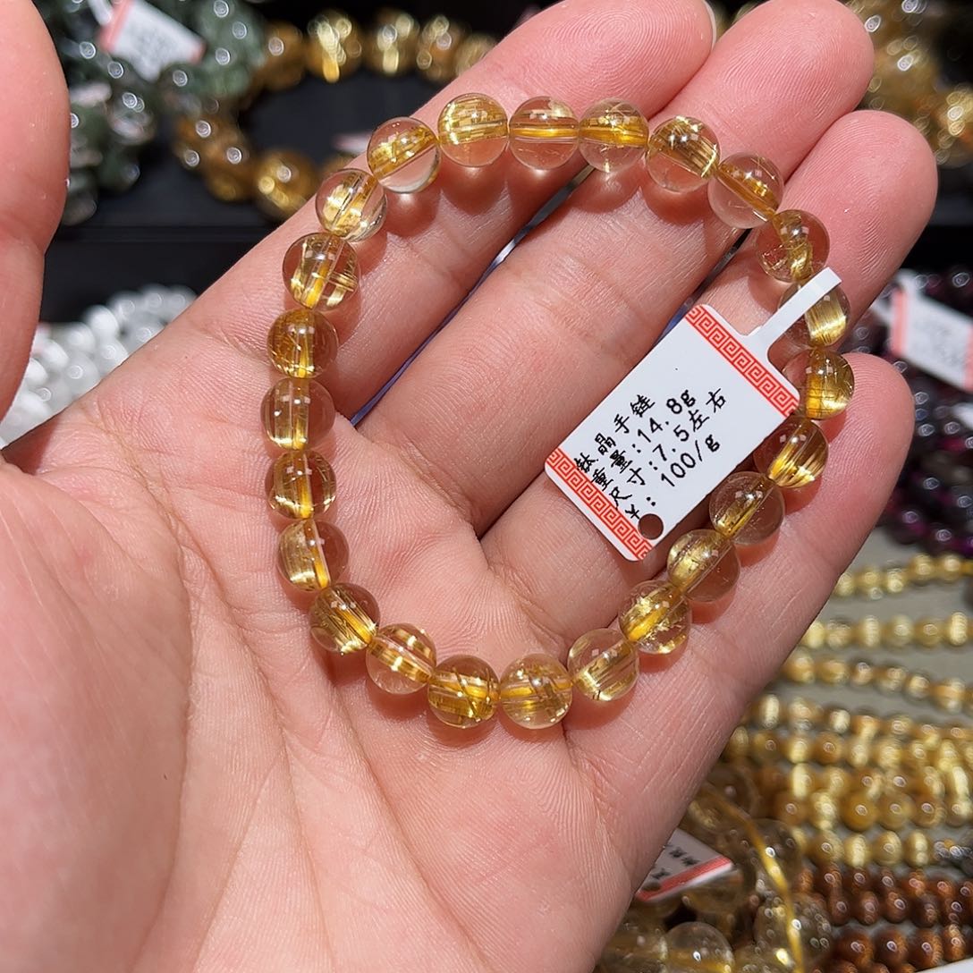 水晶手链未镶嵌钛晶手串