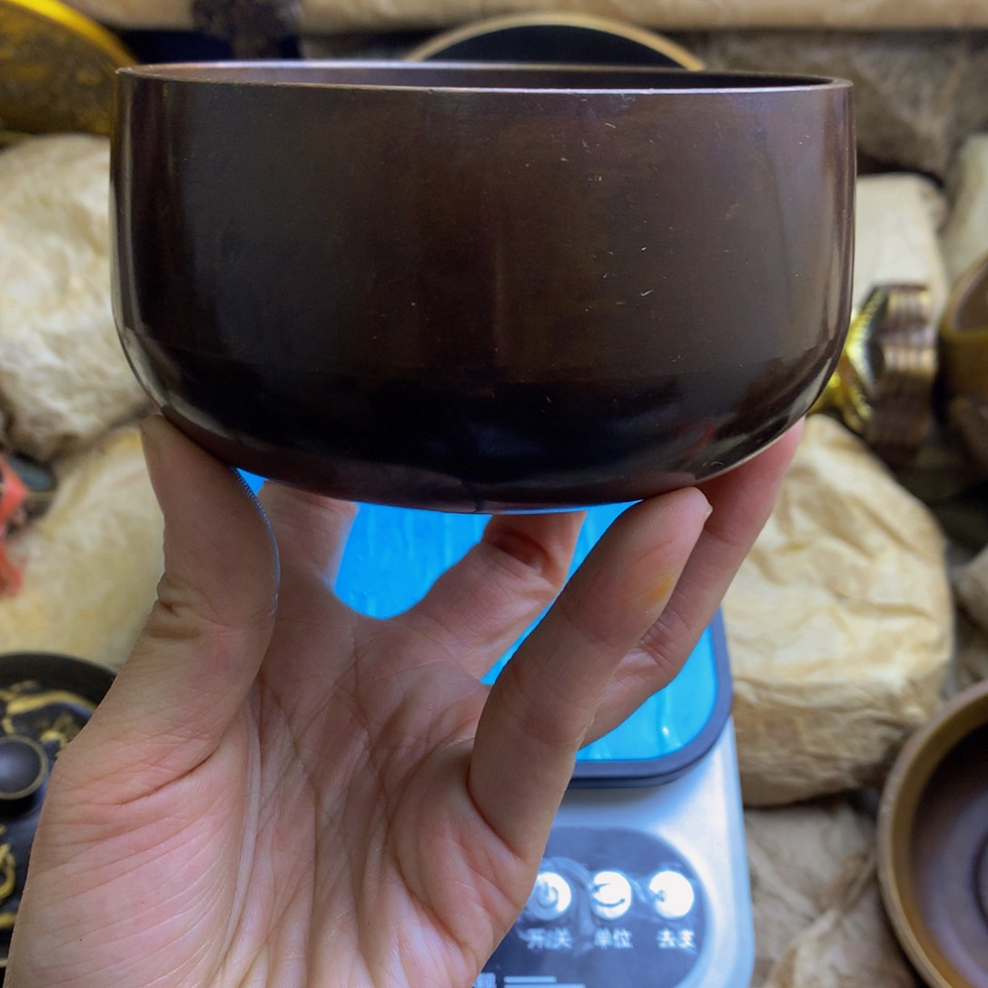 原矿风磨铜紫金钵盂