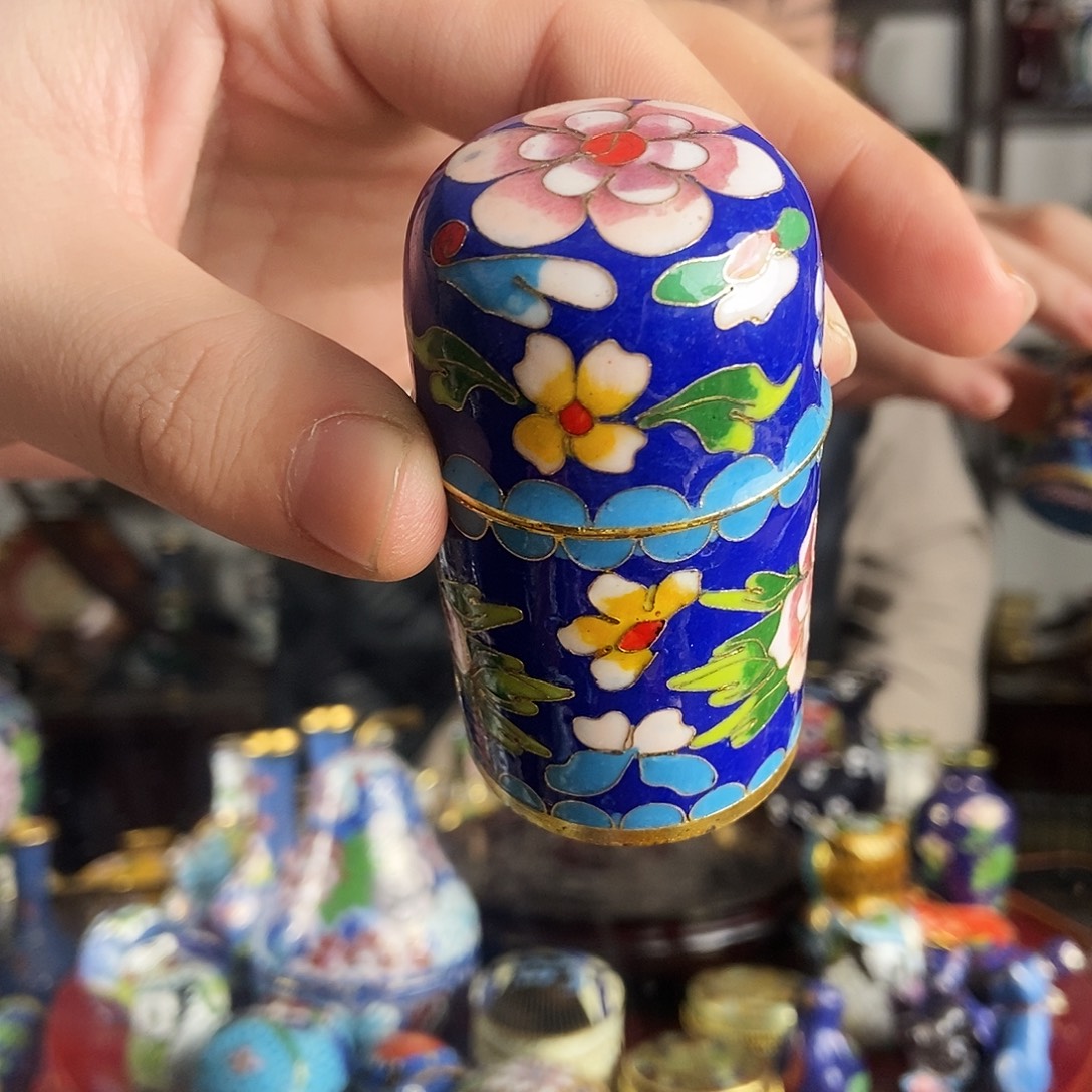 田***铭铜景泰蓝创汇牙签盒