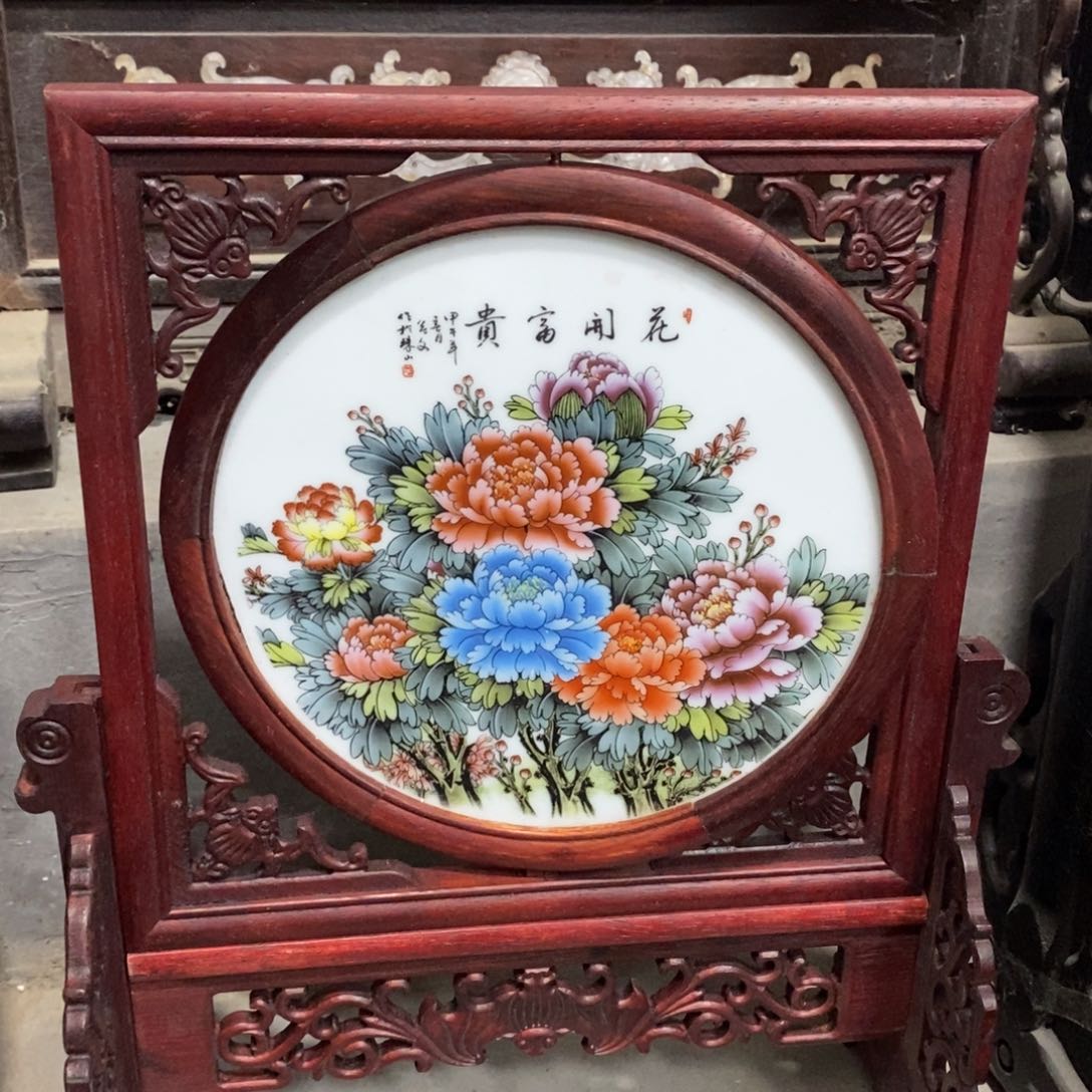 瓷片37*28厘米景德镇瓷板画柴窑烧制