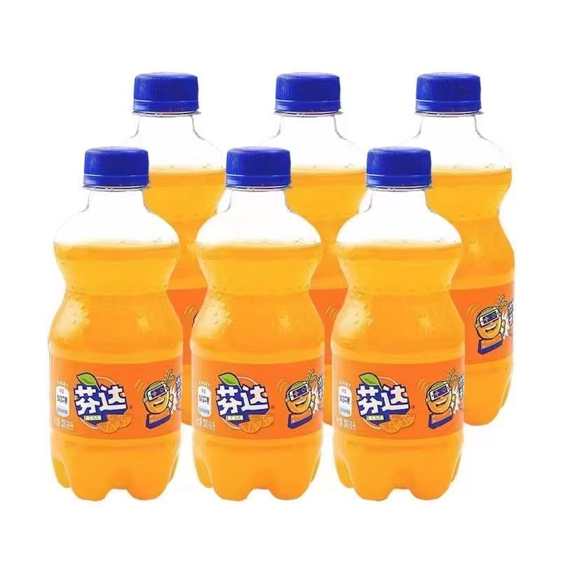 【新店冲量6瓶】芬达300ml*6瓶迷你小瓶碳酸饮料橙味汽水清爽夏季