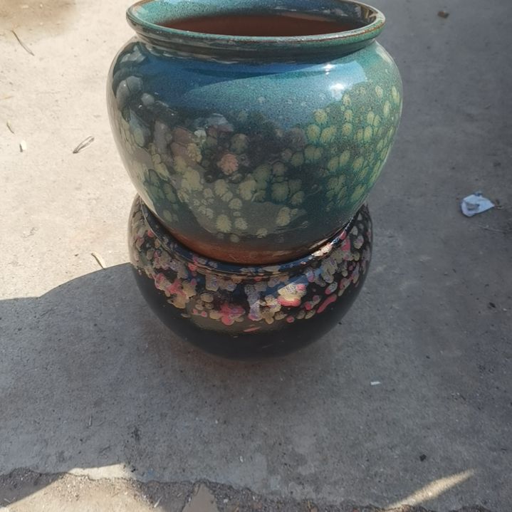 红陶15/15微瑕两个盆