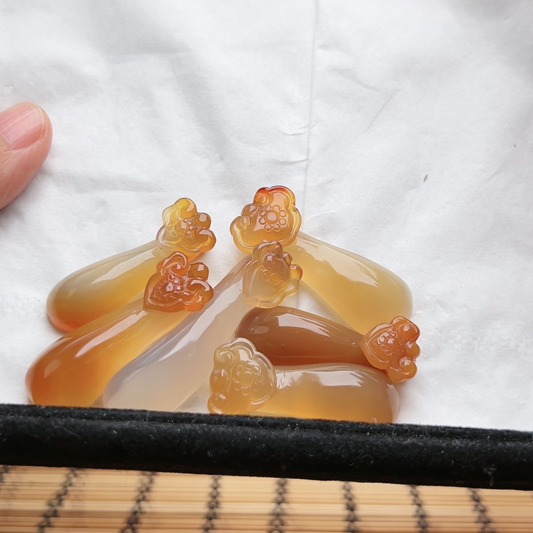 玛瑙/玉髓珠宝半成品未镶嵌随机6发一