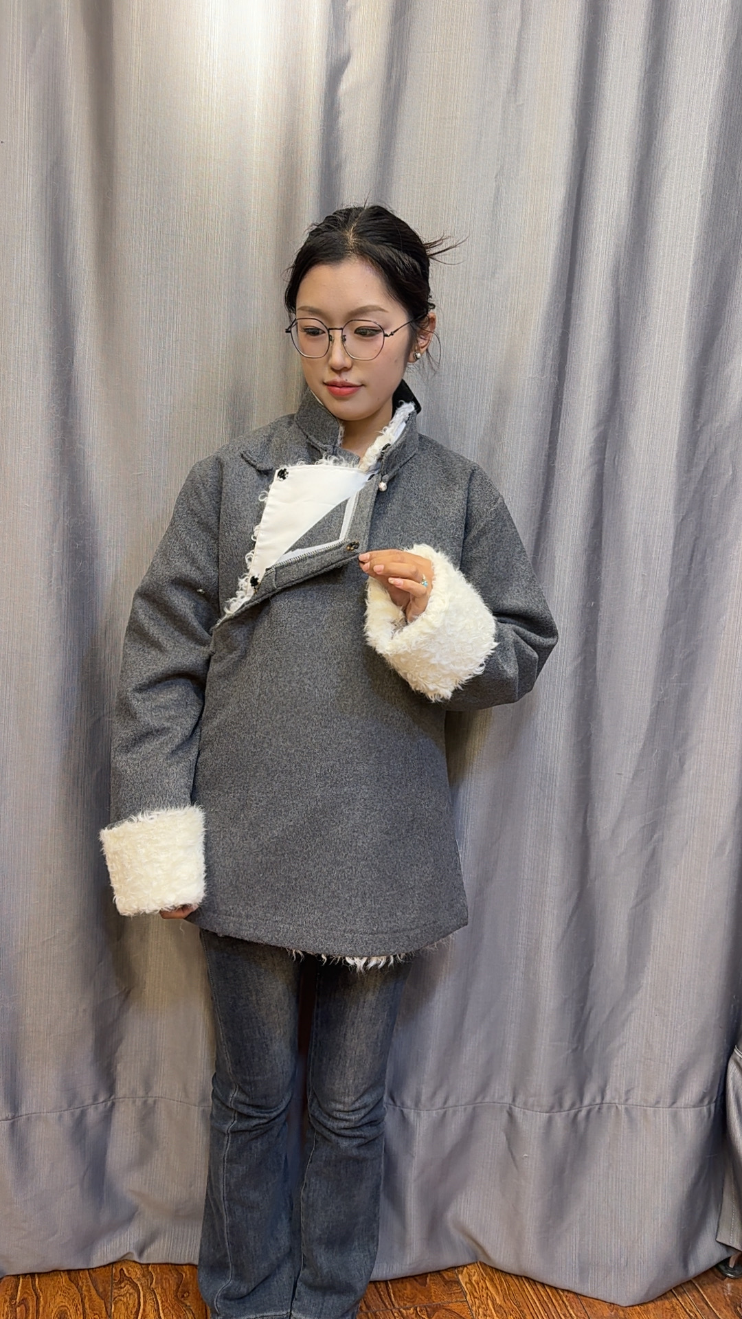 纯羊羔毛外套（女士