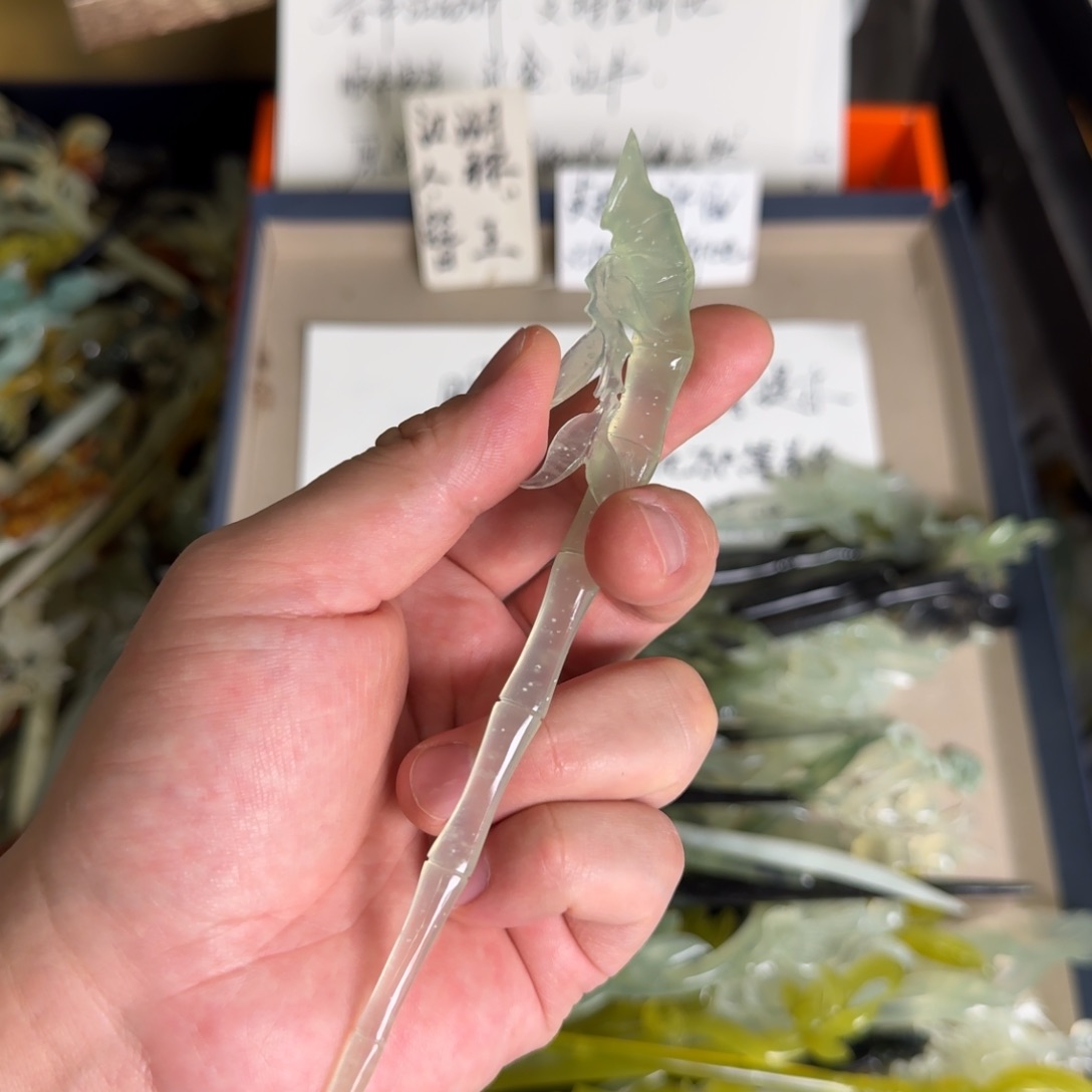 岫玉发饰未镶嵌明君玉簪贼拉好看
