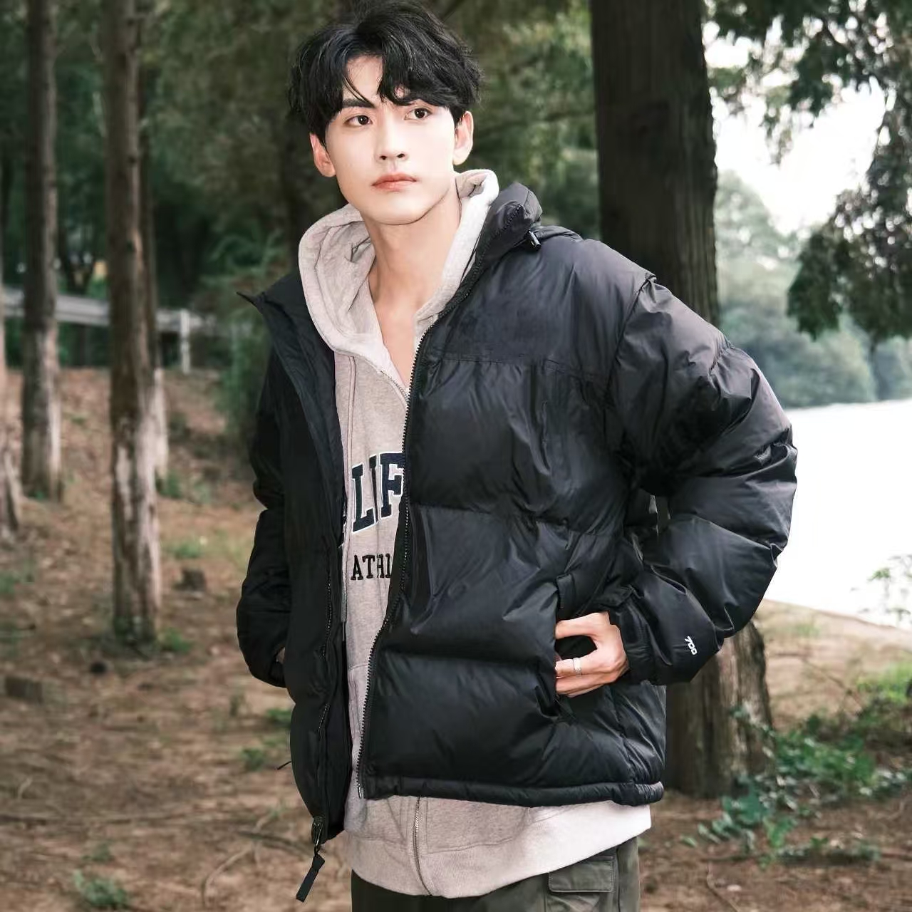 纯原正确美版TNF北1996羽绒服情侣700蓬保暖面包服白鹅绒外套加厚