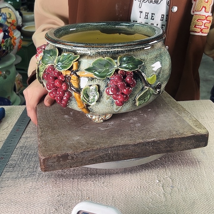 城***人泳坤堂石湾花盆陶瓷