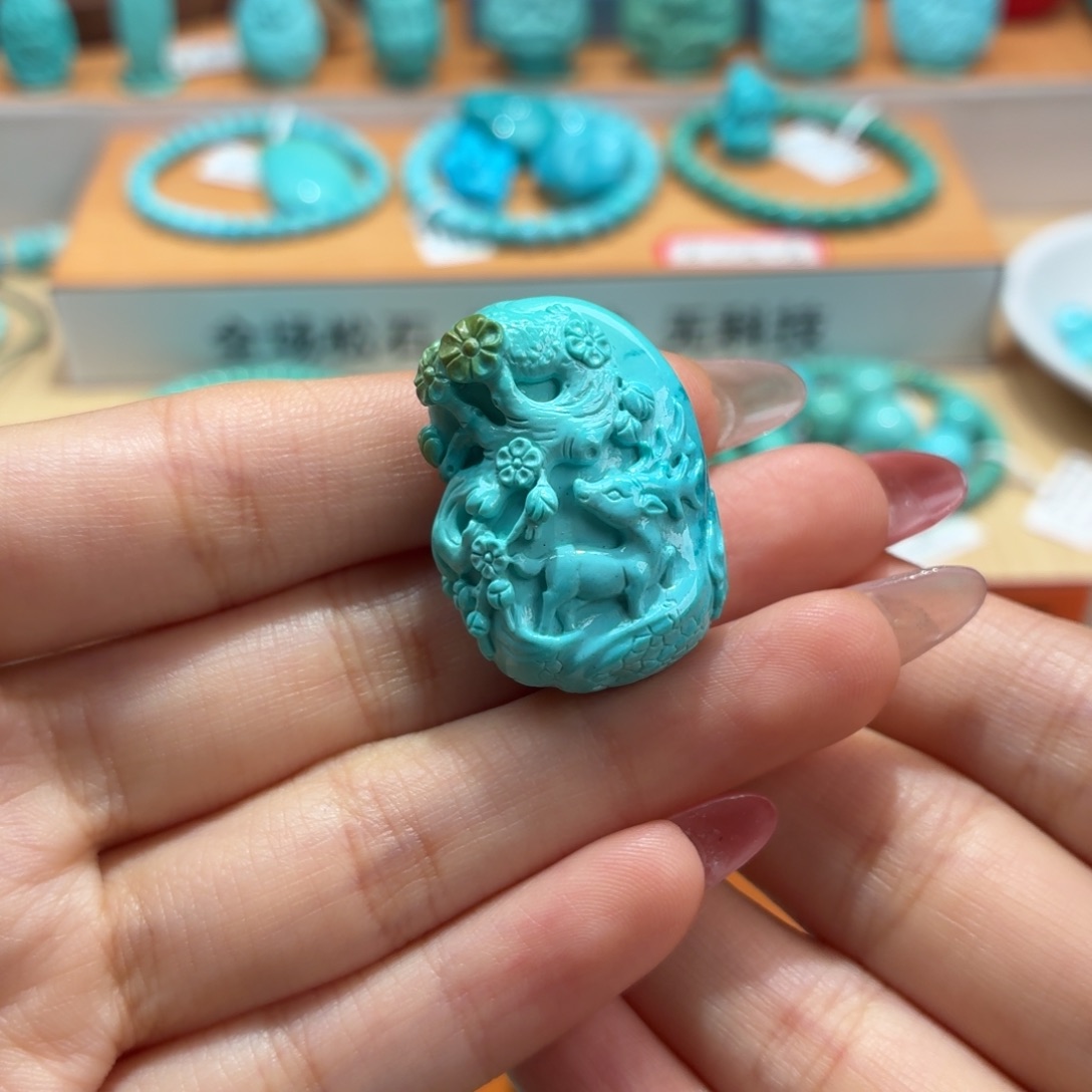 绿松石未镶嵌珠宝奇石一（鹿）有你