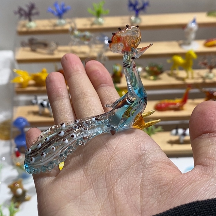 琉璃手工艺品琉璃孔雀