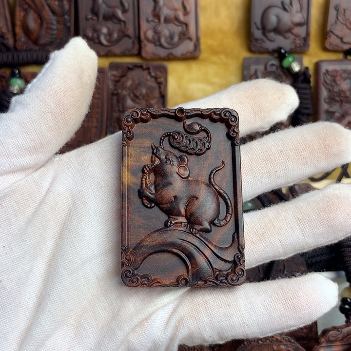 黄花梨/降香黄檀吊坠春*雨黄花梨黄花梨