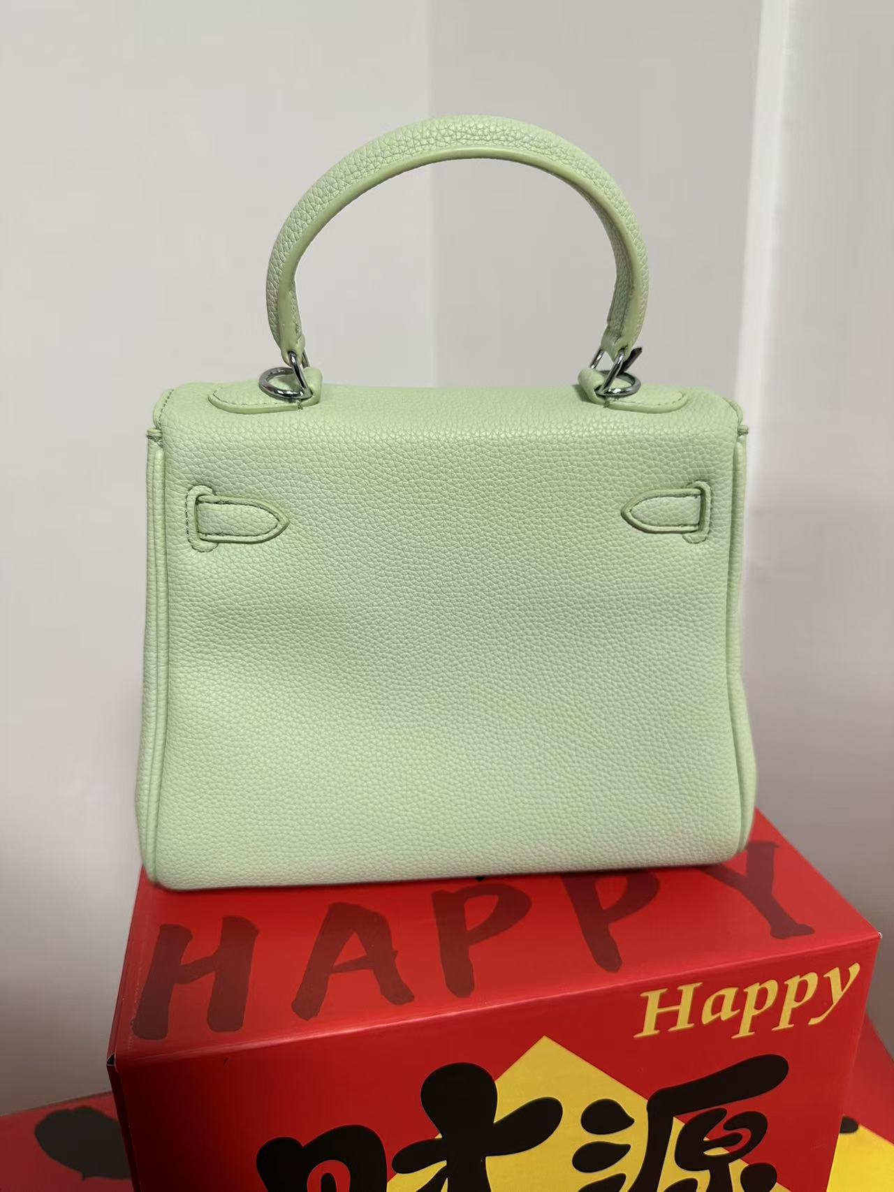 手工真皮女包时尚百搭K水绿色  0202