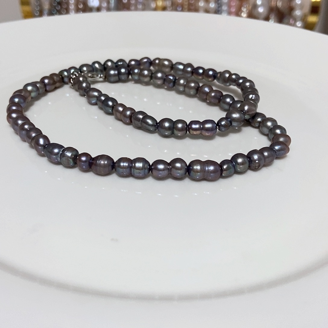 淡水珍珠颈饰合金