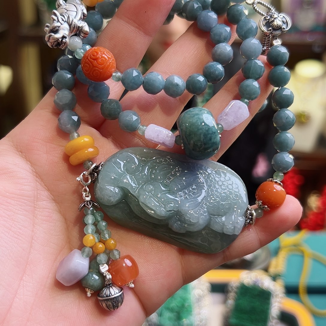 翡翠手链未镶嵌古风