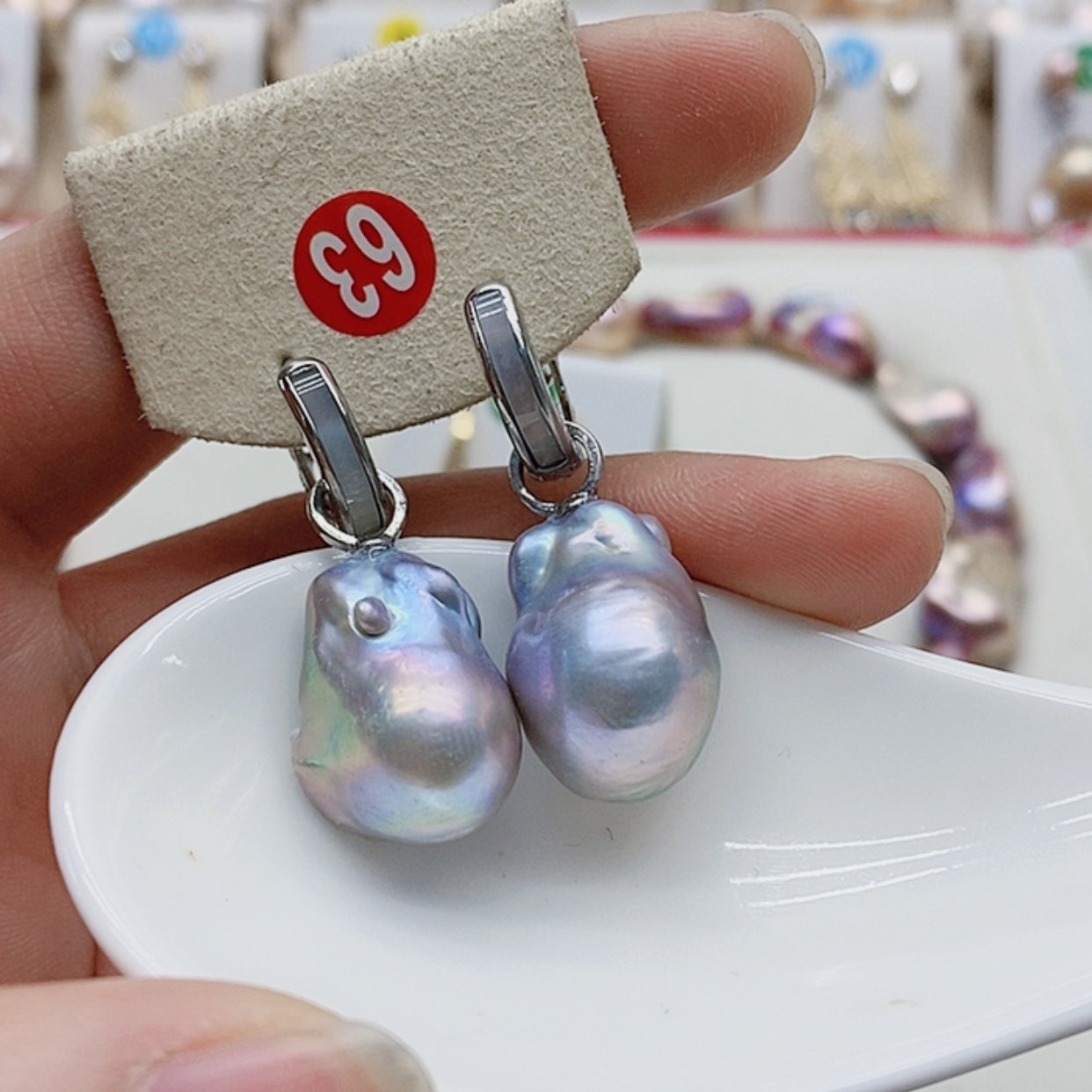 【闪购商品】淡水珍珠耳饰银S925镶嵌