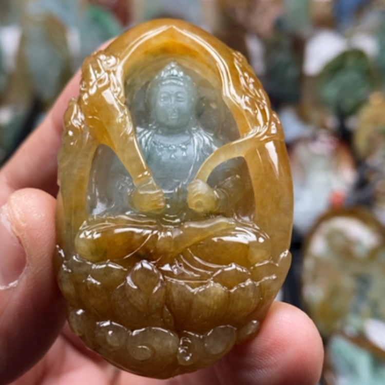 【闪购商品】翡翠颈饰未镶嵌缅甸翡翠A货吊坠