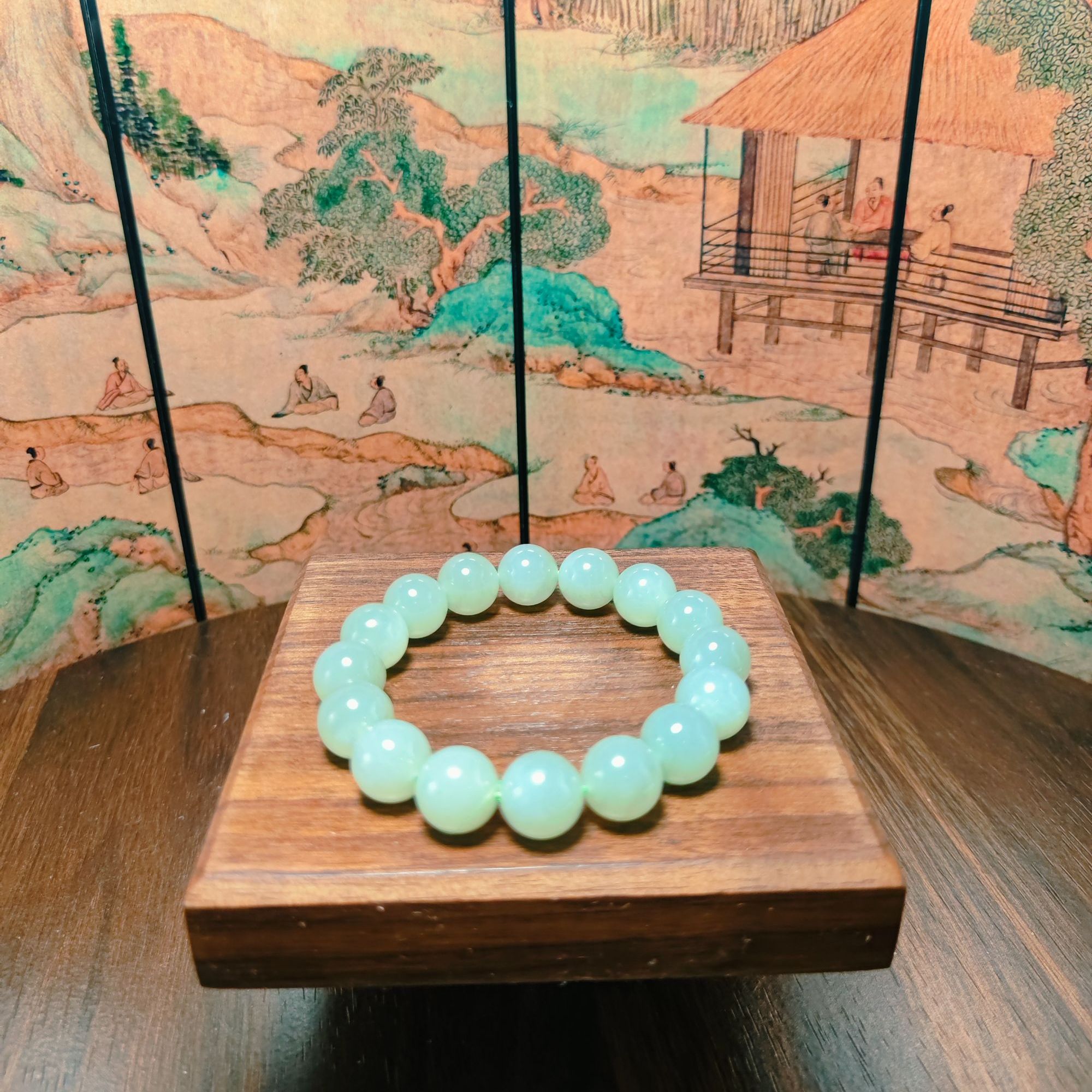 L和田玉圆珠手串（卡12）1850