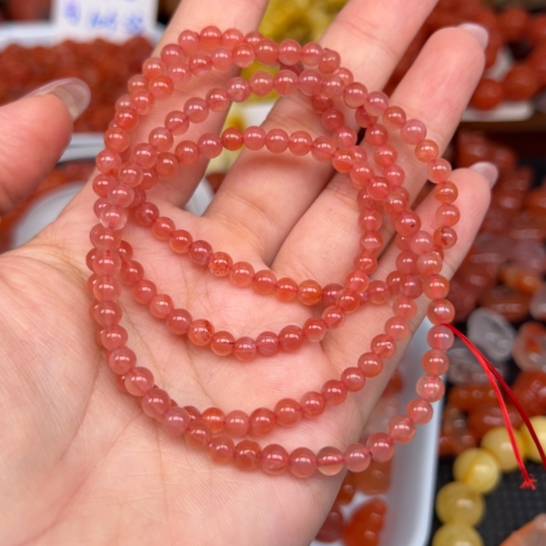 南红玛瑙未镶嵌手链