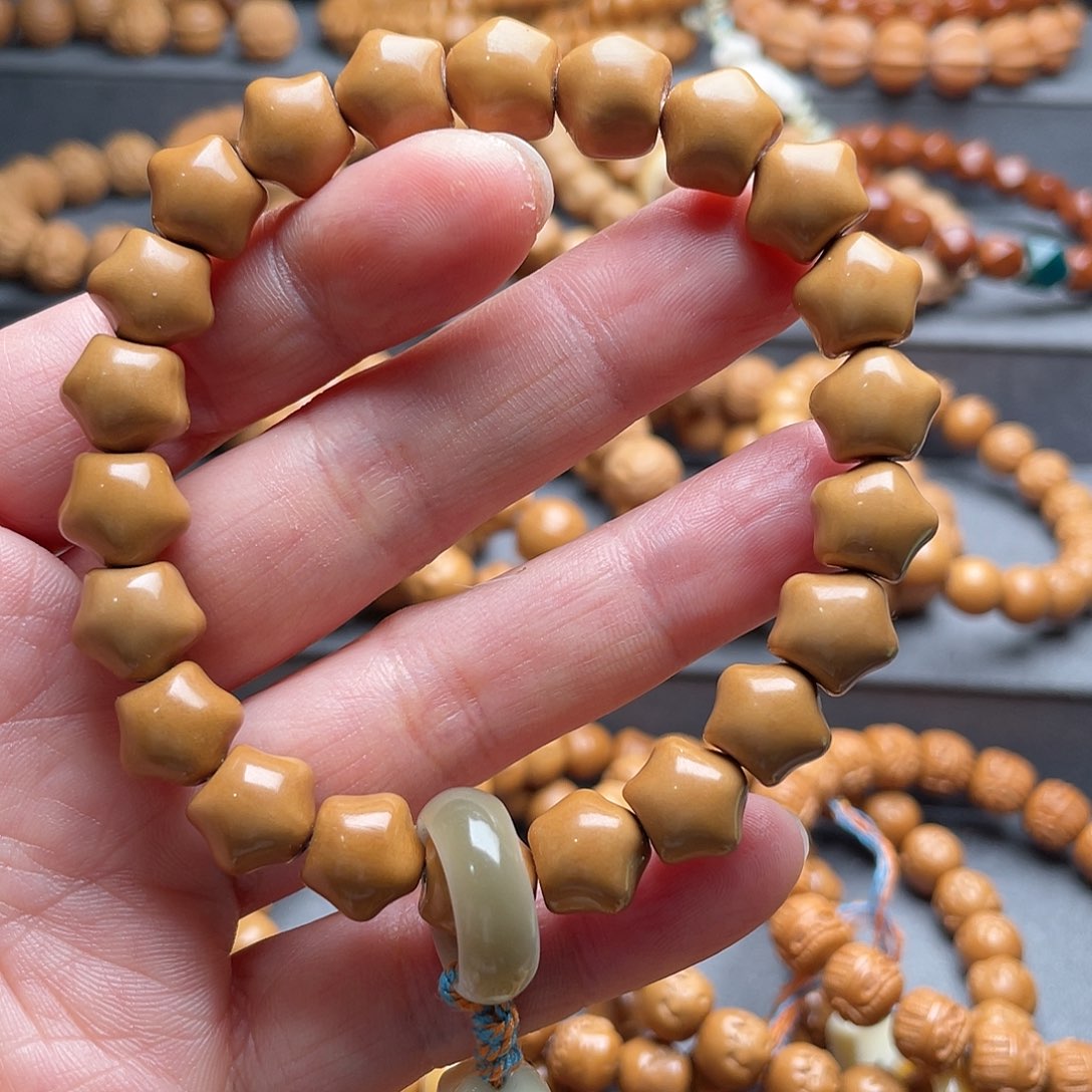 猴头核桃吊坠许愿星星