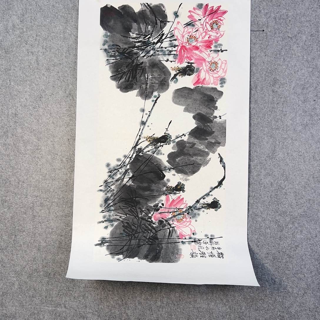 国画497 花鸟在此处飞翔也有了