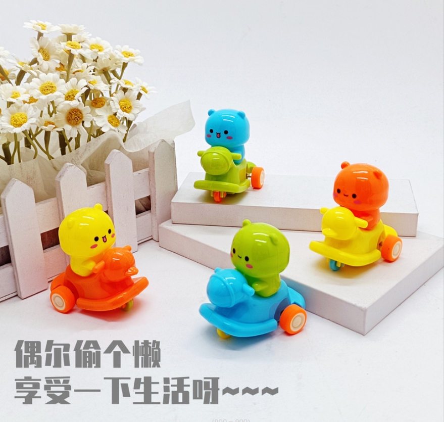 儿童回力惯性车小汽车挖掘机小飞机宝宝玩具工程车卡通车