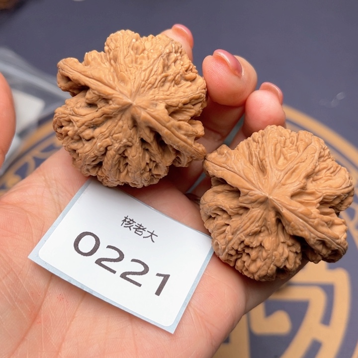 文玩核桃把件46大粗筋 0221