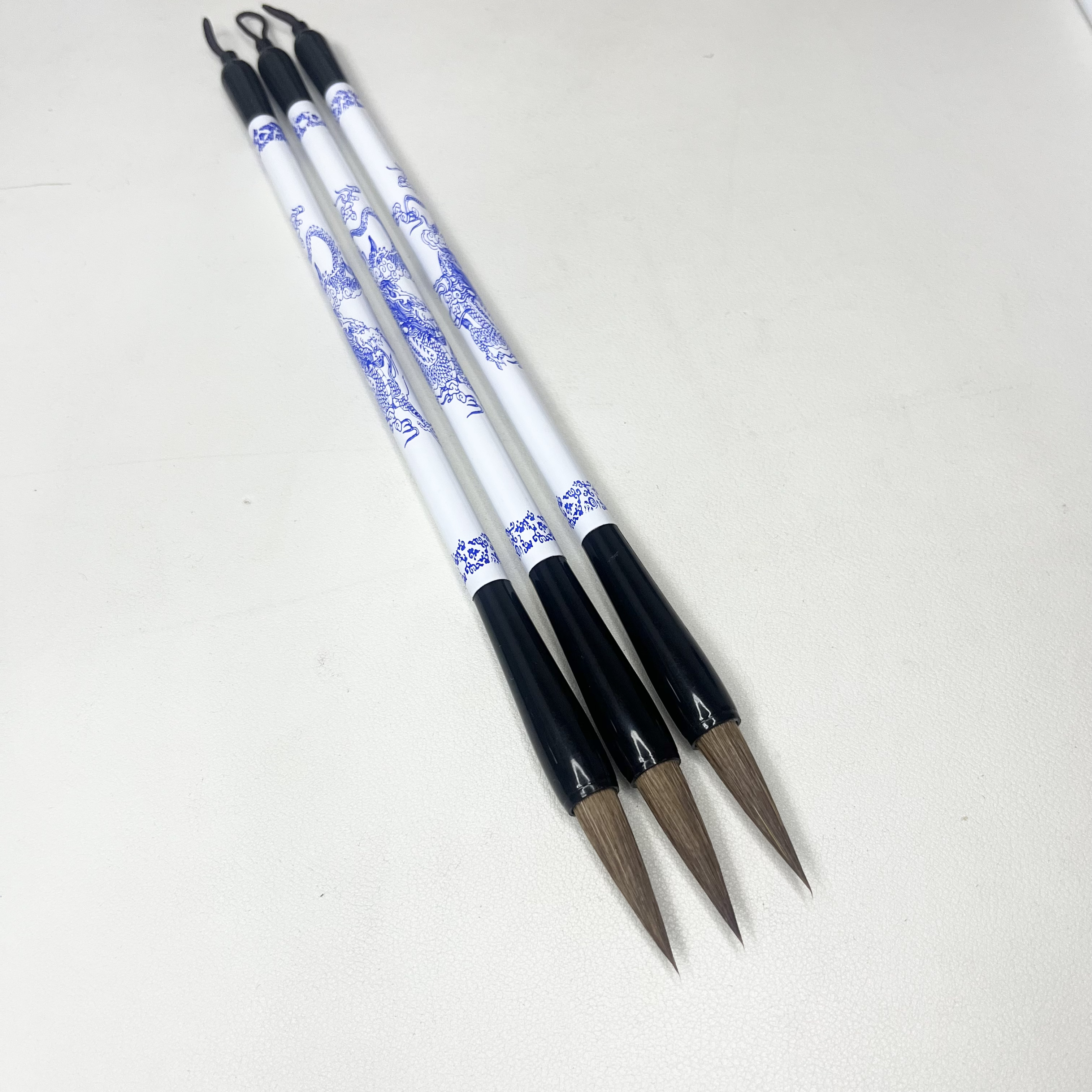 青花瓷古法狼毫毛笔出锋3.0cm楷书行书行楷草书国画书法毛笔