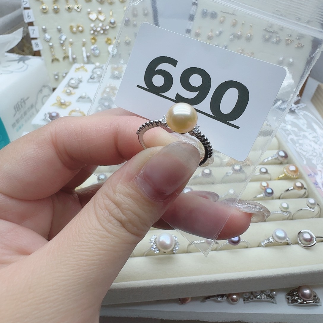 淡水珍珠珠宝奇石银S925镶嵌690