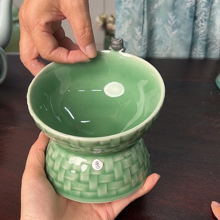 龙泉云间青瓷小米茶器