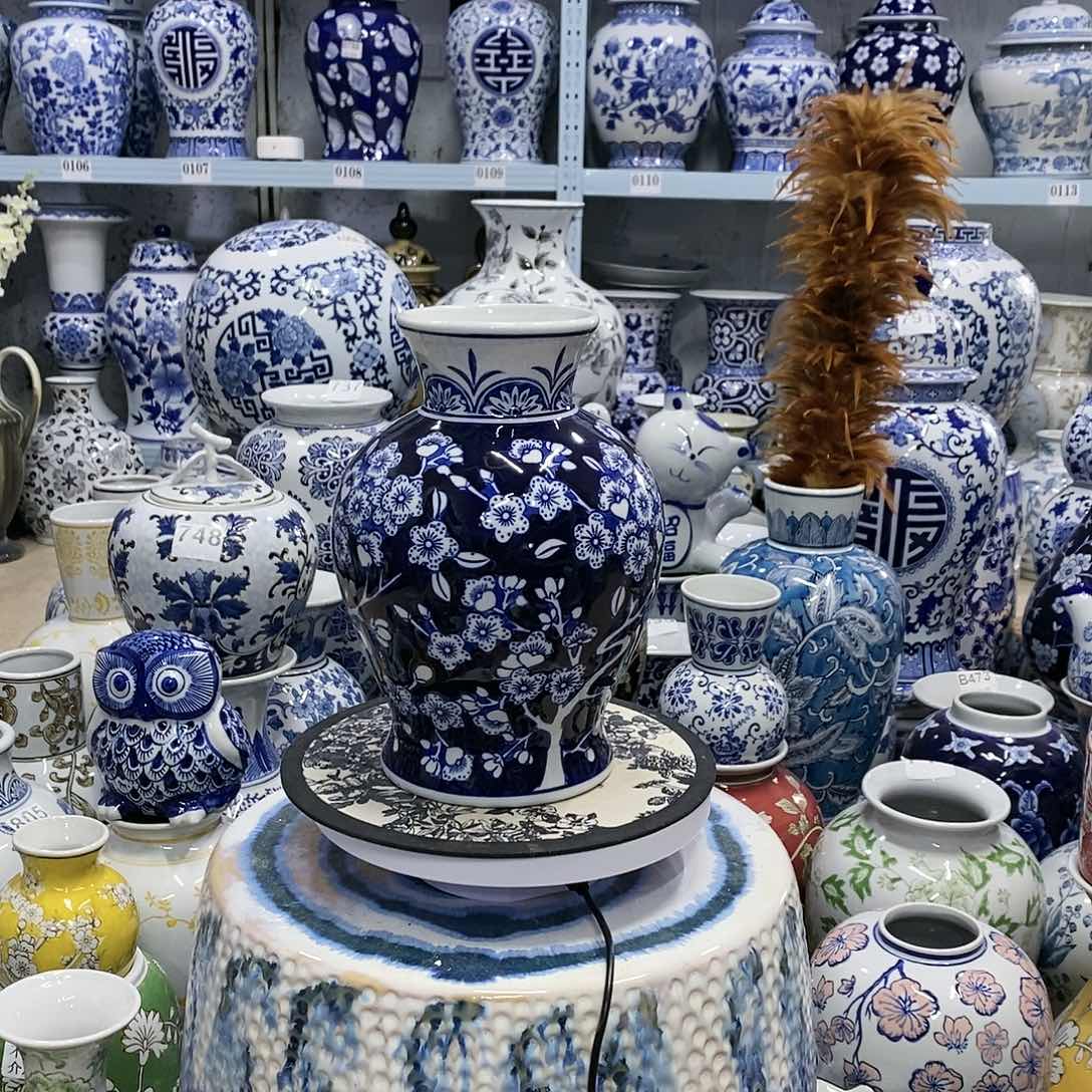 【闪购商品】摆件冰梅石榴瓶瓷器…………………………