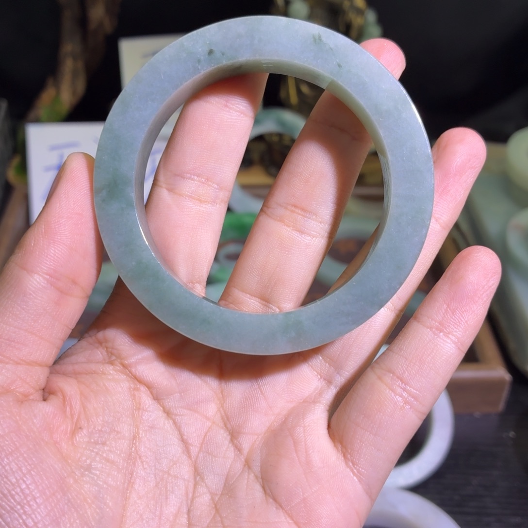 定制翡翠未镶嵌翡翠A货毛胚手镯定制