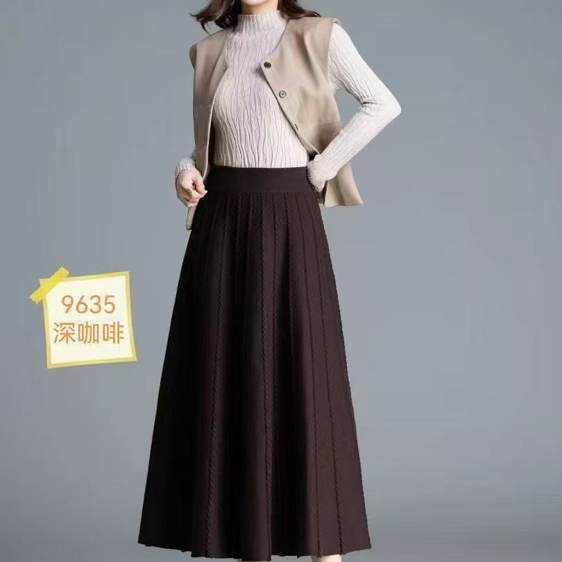 女士羊毛麻花辫半裙（裙长83厘米）