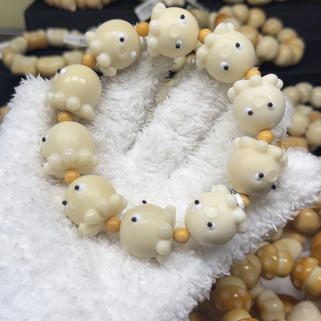 白玉菩提手串8.2.15瑕疵章鱼