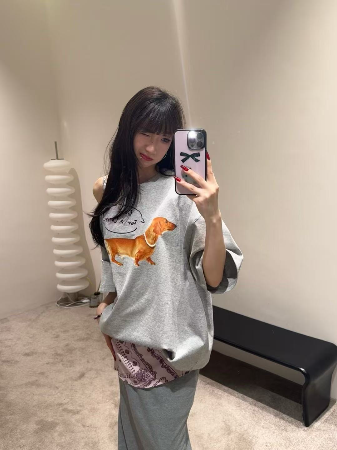 MARKGONG狗狗斜肩短袖