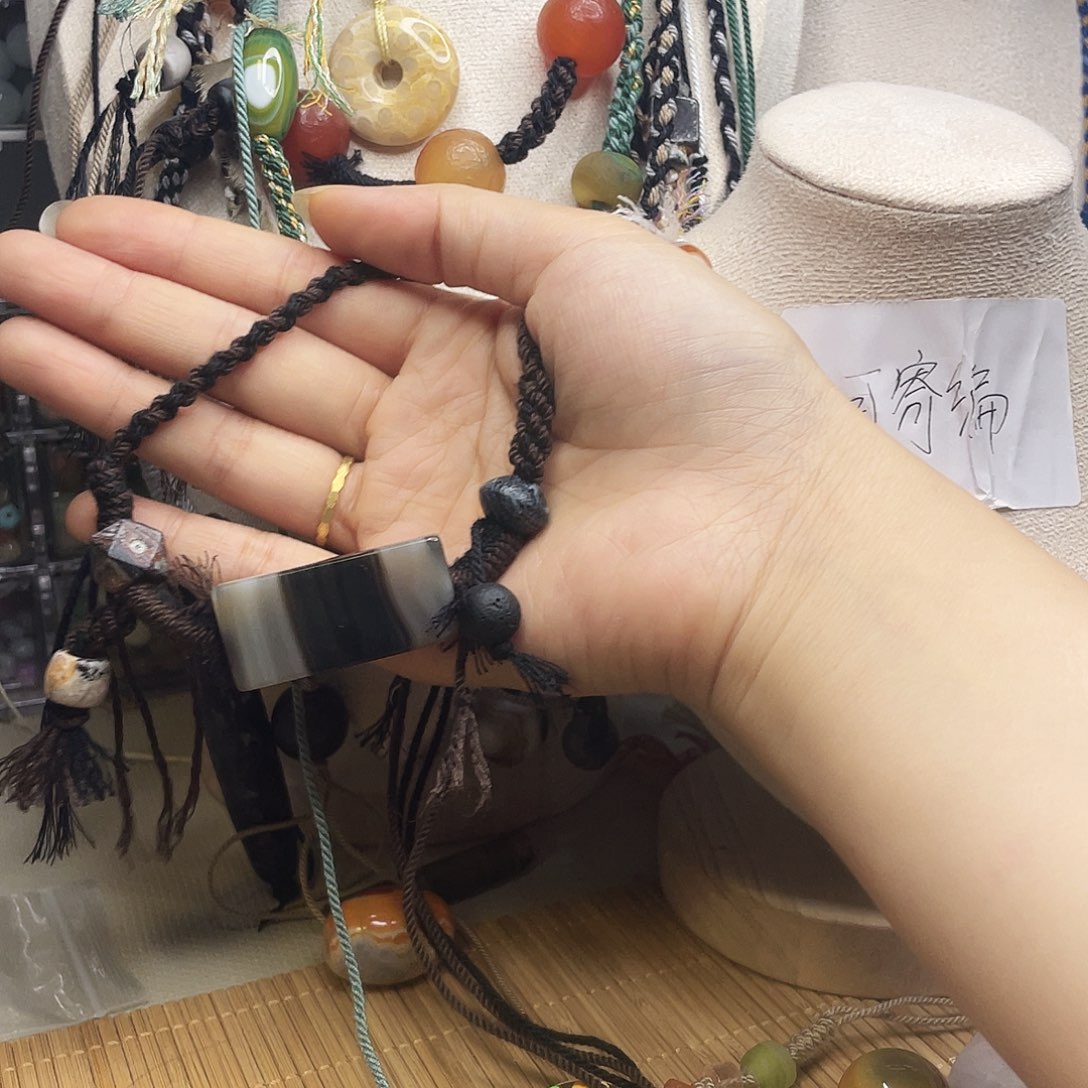 非金属布艺方牌项链