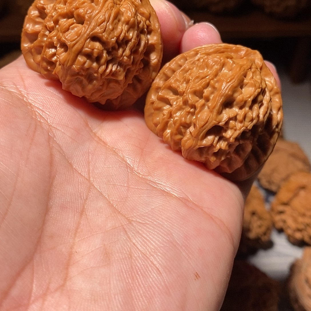 把件文玩核桃108三角白