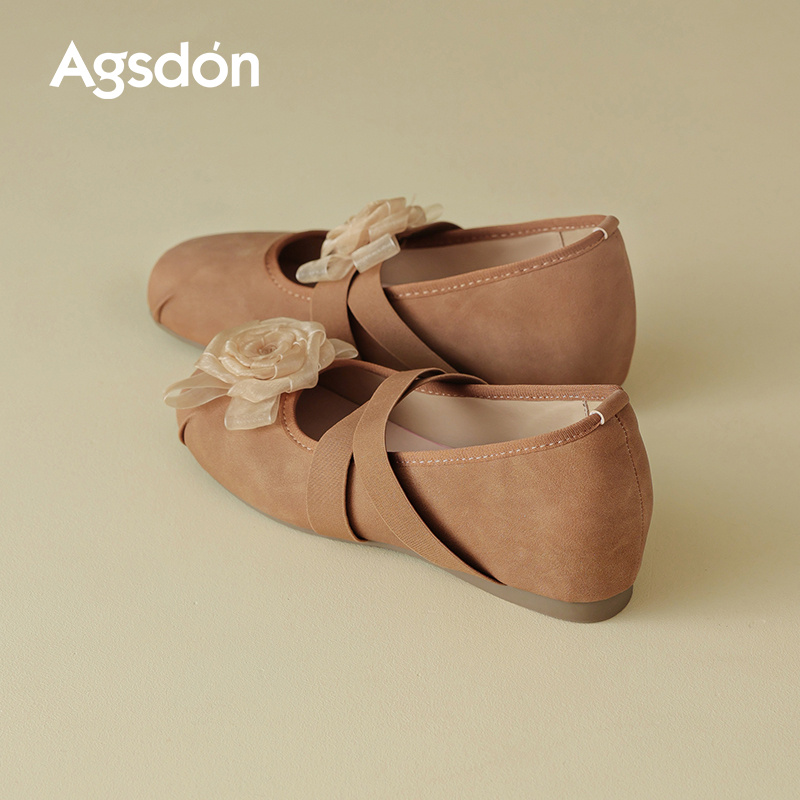 奥古狮登干枯玫瑰玛丽珍女鞋2025秋季新款法式内增高芭蕾舞单鞋xx